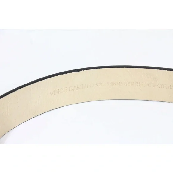 Vince Camuto Double Buckle Belt New Women Medium Western style Black leather - Picture 4 of 4